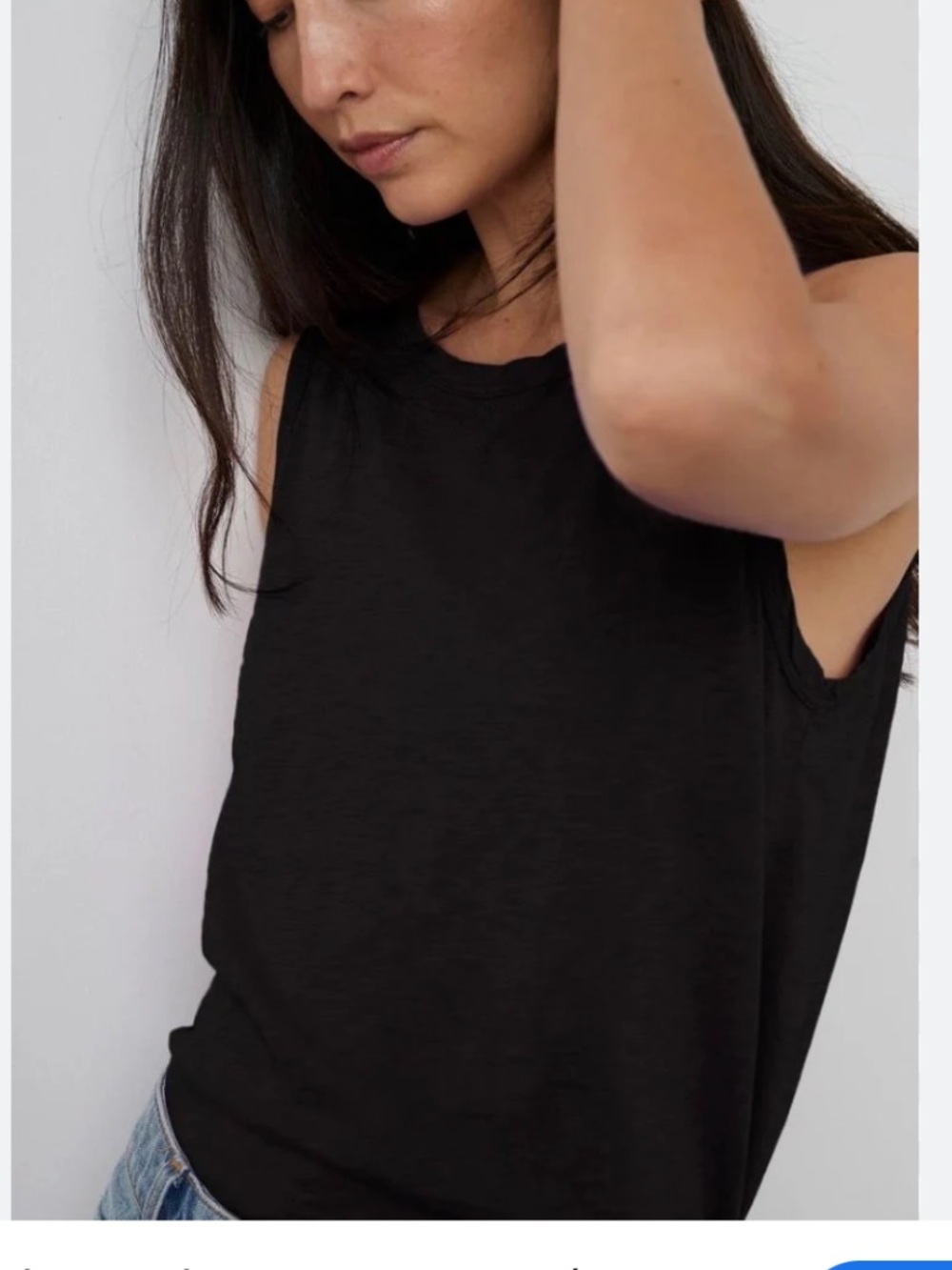 Velvet by Graham & Spencer Black Linen Tank
